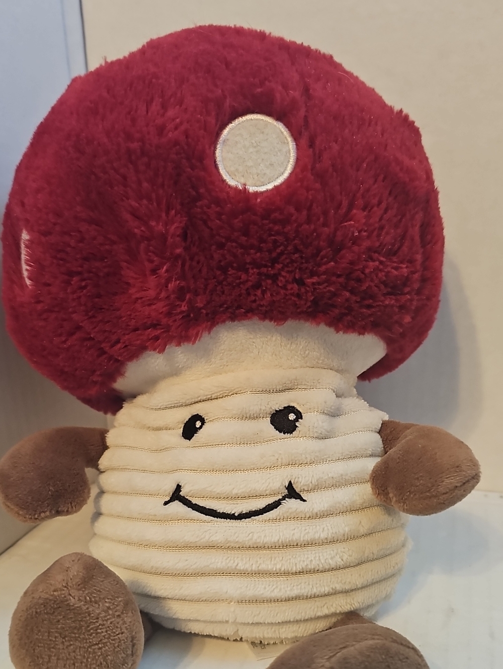 Warm Plush Ribbed Heat Pack - Cream with Purple Logo